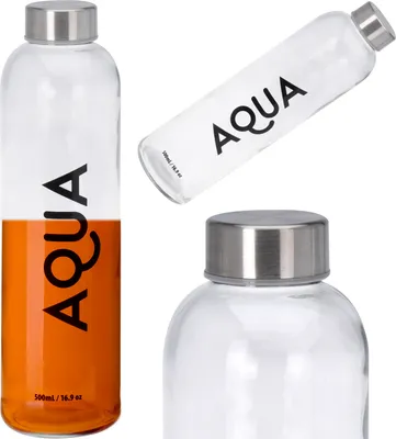 Image de Bouteille d'eau en verre 750 ml avec bouchon à vis