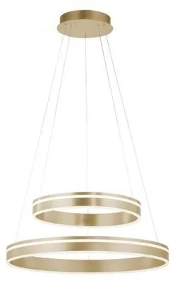 Produktbild von Paul Neuhaus LED Pendellampe Smart Home Q VITO messing matt rund doppel Ring Fernbedienung messing matt Wohnzimmer, Esszimmer, Küche 8420-60, 8420-55, 8420-13
