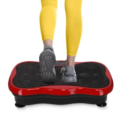 Produktbild von 4FIZJO Vibrationsplatte ULTRA+, Bluetooth, LCD, für Ganzkörpertraining, rot