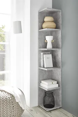 Obrázek produktu pro Eckregal >Lasmos< in Beton - 24x142x26cm (BxHxT)