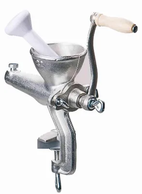 Fruchtpresse aus Gusseisen, verzinnt, mit Kunststoff-Stampfer