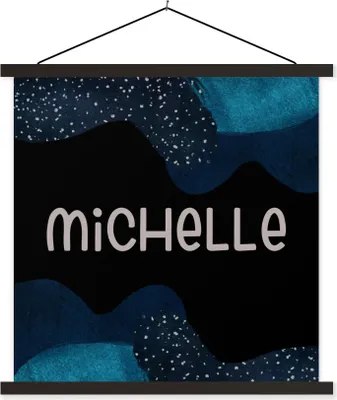 Produktbild von MuchoWow® Textilposter Michelle - Pastell - Mädchen 60x60 cm mit schwarzem Rahmen - Posteraufhänger