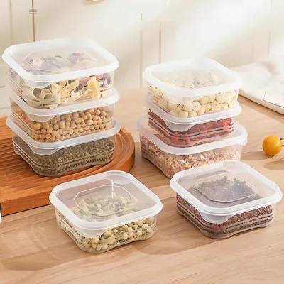 Immagine prodotto di Set di 10 contenitori trasparenti con coperchio - 650 ml - senza BPA