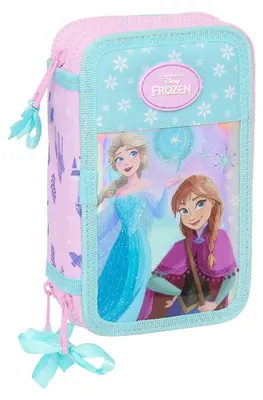 Immagine prodotto di Frozen / La Regina di Ghiaccio - Astuccio per matite "Cool Days" con 3 scomparti e contenuto - 20 cm