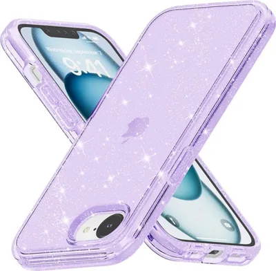 Produktbild von iPhone 16e / 17e Hülle - Coverup Glitzer TPU Back Cover - Violett