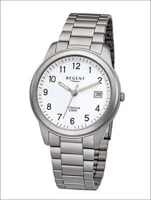 Produktbild von Regent 11090212 Herren-Armbanduhr, Metall-Armband