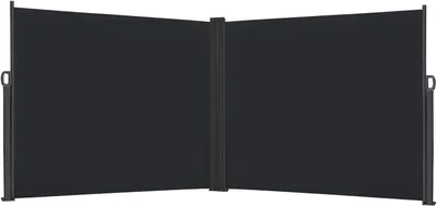 Obrázek produktu pro Boční markýza  markýzy na ochranu soukromí s polyesterem a hliníkovým kovovým stojanem pro balkon terasu zahradu - 160x600cm, antracit CEEDIR