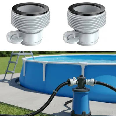 Zdjęcie produktu dla Adapter do węża basenowego, 2 sztuki, złącze 1,5 cala, typ B, wykonane z poliwęglanu