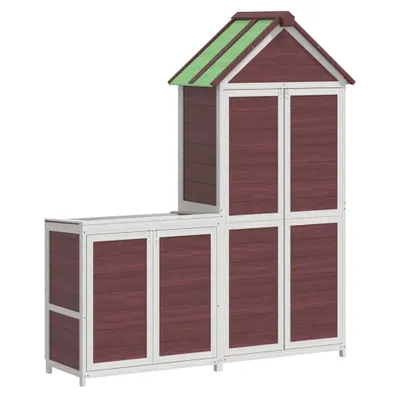 Image de vidaXL Ensemble de 2 abris de jardin en pin massif Mokka