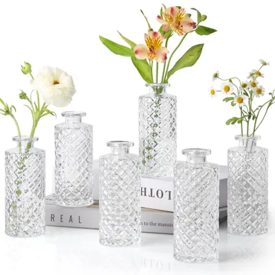 Produktbild von Solidchoice – Set mit 6 Mini-Glasvasen zur Dekoration