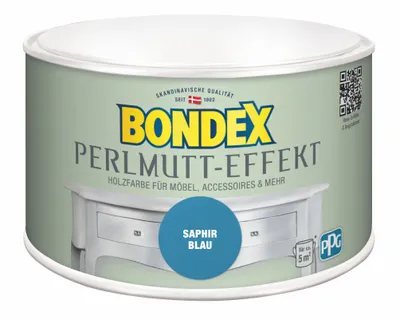 Produktbild von Bondex Holzfarbe Perlmutt-Effekt 500 ml saphir blau