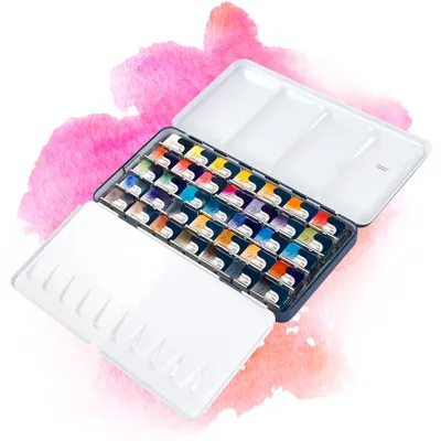Produktbild von Aquarellfarben 7 Artists 35 Farben Classic | Aquarellfarben Kasten | Aquarellkasten für Künstler | Aquarellfarben Flüssig | Watercolor Paint