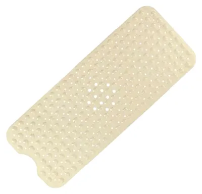 Produktbild von Badematte mit Saugnäpfen, rutschfeste Duschmatte, Badewannenvorleger mit Abflusslöchern, maschinenwaschbar für sicheres Duschen und Baden