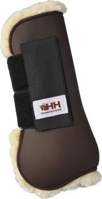 Image de Hispano Hipica Deluxe Sheepskin Bottes de devant Marron Full Marron Full