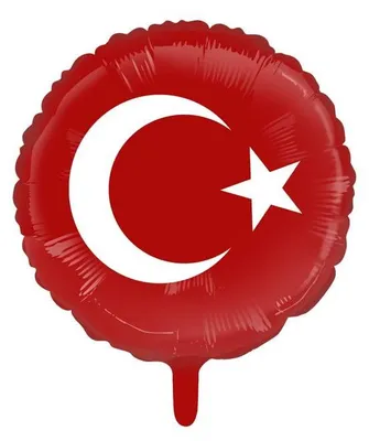 Produktbild von Folienballon mit Türkei-Motiv, 46 cm Durchmesser