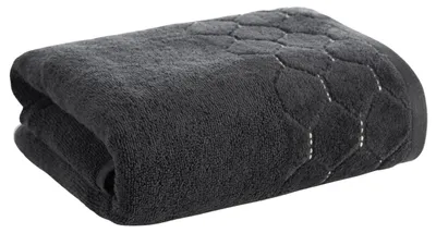 Produktbild von EUROFIRANY | Duschtuch - Badetuch - Gästetuch - 50 x 90 cm - schwarz - 100% Baumwolle - Seifentuch - modern