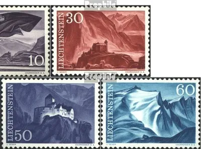 Produktbild von Briefmarken Liechtenstein 1959 Mi 381-385 (kompl.Ausg.) postfrisch Landschaften