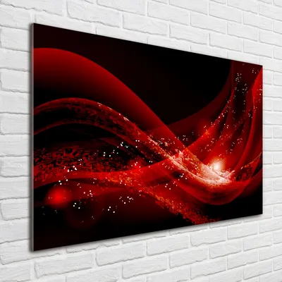 Produktbild von Tulup® Glas-Bild - 100 x 70 - Wandbild aus Glas - Wandkunst - Wandbild hinter gehärtetem Sicherheitsglas - Kunst: modern & klassisch - Abstraktes - Rot