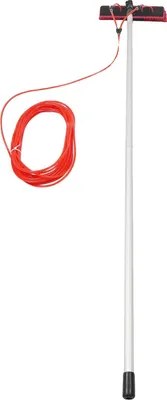 Image de Brosse de nettoyage télescopique à eau, alliage d'aluminium, longueur maximale 8 m, longueur de la tige 1 m, rotation de la brosse 180°, compatible avec différents outils