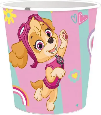 Zdjęcie produktu dla Kosz Na Śmieci Paw Patrol 5L, Średnica 21Cm, Plastikowy, Różowy