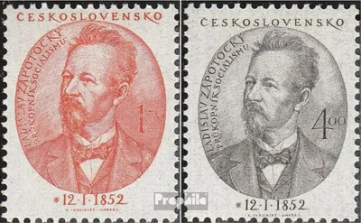 Produktbild von Briefmarken Tschechoslowakei 1952 Mi 701-702 (kompl.Ausg.) postfrisch Zapotocky