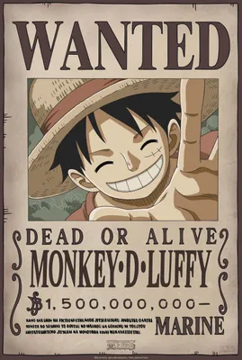 Produktbild von Poster One Piece Wanted Luffy New 2 35x52cm