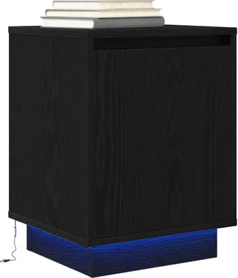 Obrázok produktu pre vidaXL Nočný stolík s LED osvetlením čierny 38x34x50 cm
