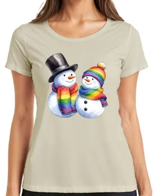 Immagine prodotto di Maglietta da donna LGBTQ+ Snowmen - Christmas Gift, Nature, L