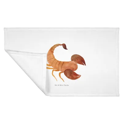 Produktbild von Mr. & Mrs. Panda Handtuch Sternzeichen Skorpion - Weiß - Geschenk, Flauschtuch, Skorpione, 50x100, kleines, November, Geburtstag Oktober, Händehandtuch, gesichtshandtuch
