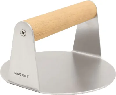 Obrázek produktu pro Burger press Kinghoff KH 1878, nerezová ocel, snadno omyvatelná, průměr 11,4 cm, nerezová ocel