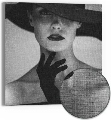 Produktbild von DEQORI Hybrid Leinwand Bild 30x30 cm 'Geheimnisvolle Eleganz' Wandbild Glas flach modern