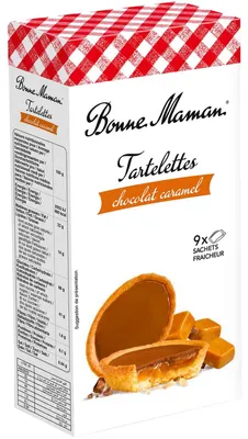 Produktbild von Bonne Maman Tartelettes Chocolat Caramel 135g – Mini-Törtchen mit Schokolade & Karamell