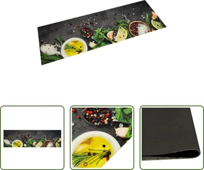 Zdjęcie produktu dla The Living Store Dywanik kuchenny zmywalny do przypraw 45x150 cm aksamitny