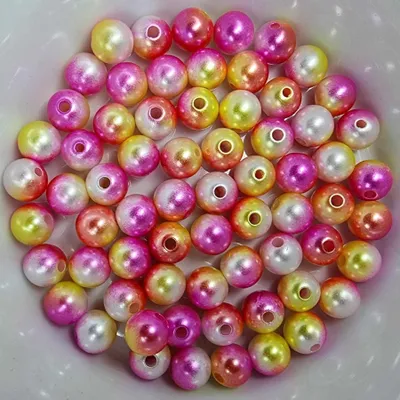 Immagine prodotto di Perline di cera colorate e scintillanti circa 600 pezzi, 4 mm, grigio, bianco, rosa