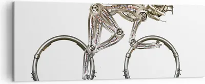 Produktbild von Bild auf Leinwand - Leinwandbild - Einteilig - Fahrrad Roboter Modern - 140x50cm - Wand Bild - Wanddeko - Wandbilder - Leinwanddruck - Bilder - Wanddekoration - Leinwand bilder - AB140x50-4194
