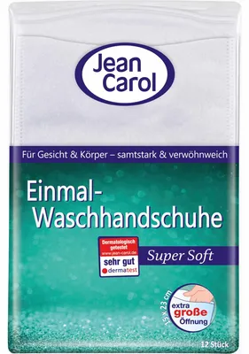Produktbild von Jean Carol Einmal-Waschhandschuhe Super Soft (12St Packung)