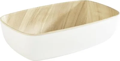 Obrázok produktu pre APS Frida miska, GN 1/9, drevený vzhľad/biela, obsah: 0,50 litra, výška: 55 mm
