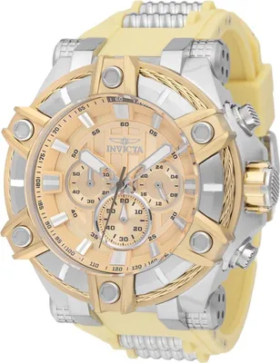 Produktbild von Invicta Bolt 49808 Herrenuhr - Quarzwerk - Edelstahl mit goldenem Zifferblatt - 52 mm