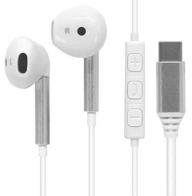 Zdjęcie produktu dla Słuchawki douszne Waytex USB-C, przewodowe, z redukcją szumów, z mikrofonem, kabel o długości 1,2 m