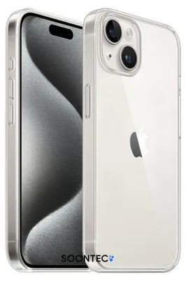 Obrázok produktu pre Zadný kryt, puzdro SOONTEC pre iPhone 15, priehľadné puzdro, elegantná ochrana pre smartfón z priehľadného prémiového akrylu