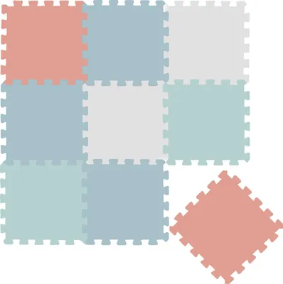Imagen del producto de Alfombrilla de juego para bebés de 9 piezas, puzzle, 30x30 cm. Alfombrilla para gatear, alfombrilla para el suelo, ideal para la habitación de los niños