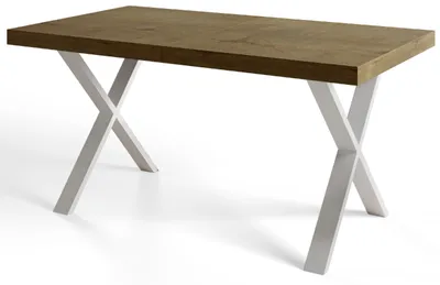 Image de Table de Salle à Manger 140x80 cm, Table Cuisine avec des Pieds Métalliques Robustes, Collection Loft X, Lefkas