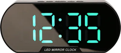 Produktbild von LED Spiegel Digitalwecker mit Temperaturanzeige, modernes Design, 12/24h Modus, ideal für Schlafzimmer, Studenten, als Geschenk und Tischuhr.