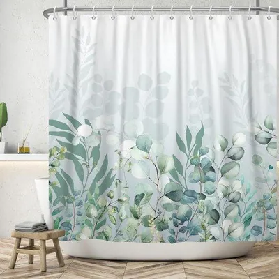 Produktbild von Wasserdichtes Duschvorhang 180x200cm Grün Blau Polyester