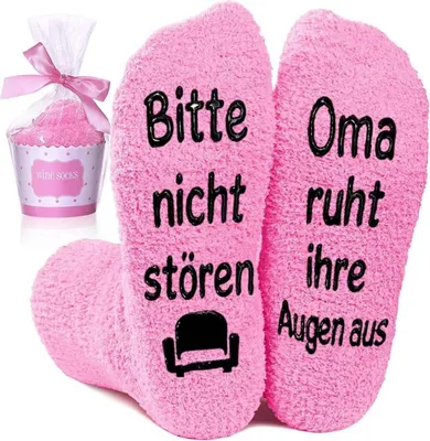 Image de Chaussettes de grand-mère avec slogan "Ne pas déranger" - cadeaux de Noël amusants