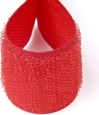 Obrázek produktu pro Suchý zip 30mm červený, metráž, háčky / 1 m