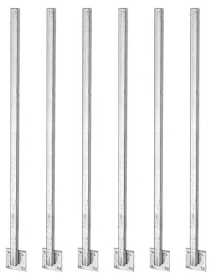 Produktbild von Universalpfosten | direkt gegen Platte geschweißt | zum Anschrauben | Länge 1150 mm | Pfosten 30 x 30 mm