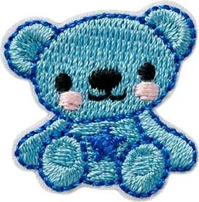 Produktbild von Mono Quick 02065 Bär blau, Bügelbild, Patch, ca. 2,5 x 2,5 cm Bärchen Teddy