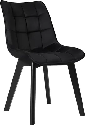 Produktbild von EUGAD 1er Set Esszimmerstühle mit Rückenlehne, Schwarz