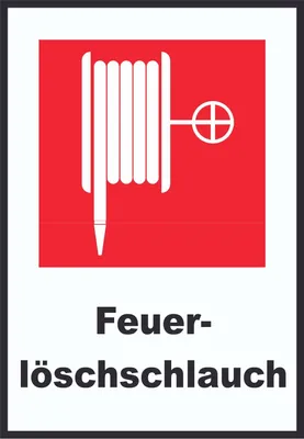 Produktbild von Feuerlöschschlauch Schild A2 Rückseite selbstklebend